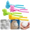 4PCS Snowball Clips Now Shnowball Makers Snow Snow Balls Mold Mold Snow Cuchel Dzieci sportowe sportowe zabawki śnieżne chwytak śnieżny