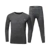 Trousers Children Winter Thermal Underwear Fleece Lining Thick Warm O Neck Long Sleeve Top Pants Long Johns Set thermal clothing child