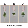 Cotton Rope Woven Hanging Basket 41inch Pendants Cotton Pot Net 3pcs Per Set Indoor Outside Decorative Plant Pots 0412