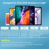 Palm Reclectionの高速電荷を備えたiPadの場合、スタイラスペンと互換性があります（2018-2023）Apple iPad Pro /Air iPad /Mini。