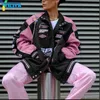 Yiciya Jacket Bomber Dames Winter Outsterwear Outzee Gedrukte Y2K Vintage Varsity Baseball Jackets Racing American Jacket Top 240402