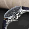 2020 3 Stile Luxus -Männer Designer Uhren 43 mm blaues Gesicht Gummi -Gurt Japan Automatische Bewegungshandbuchse 316 Edelstahl M3181607