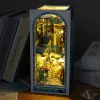 DIY Drewniana książka Nook Shelf Wstaw Miniaturowe zestawy budowlane Sea Breeze Casa Bookbly Bookend dla dorosłych prezenty urodzinowe