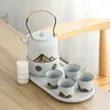 SET DI AFFE SET DI PORCELINA CANDELLO CALDO CANDELLO TEAPOT GIAPPONESE SET HASE ZEN BEAKING TEASET SEMPLICE REGALO CERAMICA CERAMICO