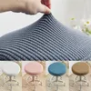 Stoelhoezen Round Elastic Bar Stool Cover Polar Fleece Anti-Dirty Stoing Cushion Washable Protector Slipcover