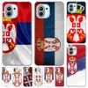 Serbien -Flaggenfall für Xiaomi Mi 13 12T 11 Ultra 12 11t 10t 9t Pro Hinweis 10 9 A2 CC9 8 Lite 11i TPU Transparente Telefonabdeckung