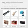 DIY USB Power Bank Kit Box Power Bank Case 18650 Batteriladdare Adapter med LED -ficklampa för mobiltelefon surfplatta Inga batterier