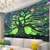 Inde psychédélique arbre tapisserie mandala mur suspendu macrame hippie tapisseries pour le salon décoration intérieure 240411
