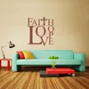 Christian Faith Love Hope Cross Vinil Vinyl Sticker che dice edificante Wall Art Decal Wallpaper Soggio