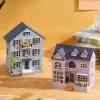Nuove case per bambole per bambole in legno in legno fai -da -te con mobili leggeri giocattoli fatti a mano per ragazze per ragazze