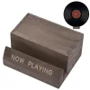 CD -Rekordständer spielen jetzt Holz -Vinyl -Tabletop -Halter Foralbums minimalistische Heimatkorte -Ornamente