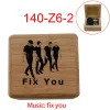 Boîte de musique Fix You 18 Remarque Boîte mécanique Boîte en bois Gift mignon pour les fans de groupe Amis Birthday Home Office Christmas Ornement