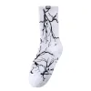 Korean Style Harajuku Skateboard Long Socks Creative Fun Lightning Hip Hop Style Socks Unisex Street Funny Happy Couple Socks