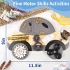 Montessori Toy Steering Wheel Wooden Busy Board Wooden Sensory Toys for Toddlers Preschool Travel Learning Activities