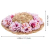 Abbigliamento per cani Cappello intrecciato Flower Spring Summer Costume Accessorio Decorazione per festa PO