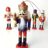 God juldekorationer Kids Nutcracker Soldier Doll 12cm trähängen Nyårspersoner för Navidad Xmas Tree