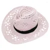 Berets Fashion for Sun Visor Hat Western Cowgirl Faltbare Cowboy Sonnenschatten Strohhalm Frauen im Freien Gartenarbeit