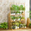 植物棚の床スタンド植物棚バルコニー装飾フラワースタンド植物のためのマルチレイヤーラック安定した負荷を負担する