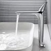 Skowll Badrum Vanity Sink Faucet Deck Mount Single Hole Basin Mixer Tap, Polished Chrome 20210
