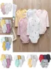 5 pièces Cartoon Animal Print BodySuit Bodys NEW GIRLE BEBES COTTON LONG LONGNEVE NOUVELLE-NEU BEBY BOY VOISSEUR d'hiver 024M 15228947315