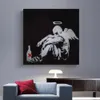 Banksy betrunkene gefallene Angel Leinwand Kunstmalerei Wandplakatabdrücke für Wohnzimmer Schlafzimmer Haus Kinder Geschenkbilder Dekor Cuadros