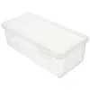 Plates Bread Storage Box Square Fruit Canister Spaghetti Container Refrigerator Holder Plastic Bin Lid Fridge Sealing Case Bracket