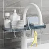 Kitchen Storage Faucet Sponge Holder Hangings Drain Sink Over Drainer Rack Organizer For