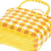 Storage Bags Woven Baskets Hand Party Flower Small Square Bag Bread Novelty Food Organizer Colorful