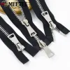 1PC 8 # 10 # Metal Zipper 70-100cm Double curseur ouvert Kit de réparation de zip