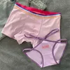 Sexy Paar Dessous für Frauen Herren Boxer Shorts Höschen hohl Frenulum Farbe Unterwäsche Jungen und Mädchen Bragas Sexys Tanga