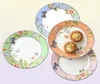 Assiettes européens osseux plaque de Chine surglaze fleurs de l'après-midi Pan de mariage Dîner co-cadeau à la maison