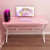 Pink Gaming Desk Girls Study Desk Computer Table Table Cairs Live Gamer Home مكاتب نوم مكاتب سطح المكتب Mesa