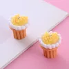 10pcs mignon tasse de gâteau de fruits 3D Charmes de la résine Kawaii Pendentif pour les bijoux de bricolage