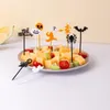 Gabeln dekorieren Desserts Obstgabel Halloween gruselige Cupcake Toppers Ghost Fledermauskürbis -Form Picks für