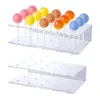 Décoration de fête acrylique Clear Lollipop Rack Candy Stand Holder Wedding Birthday Baptême Cake Affichage