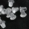 Storage Bottles Pack Transparent Silicone Ear Plugs Reusable Anti-off Earring Stud Accessories Backs Safety Stopper Rubber Tools