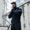 Sweats à capuche masculine Sweatshirts pour hommes Cardigan Zip Hoodie Gym Sports Coton Pure Veste imprimée Jogger Running Training Mens Clothing Sportswear T240411