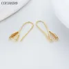 DIY -Ohrring -Schmuckzubehör 14K Gold plattiert Messing Metall Frauen Kupferohrringhaken für Schmuckzubehör Ohrringe Haken