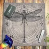 Tissu de l'autel Pagan Spiritualité Witchcraft Astrologie Oracle Carte Mat Crow Dragonfly Butterfly Runes Magical Tarot Tarot