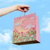 Enveloppe de cadeau Creative Huile Painting Sac portable Holift Kraft Paper Année pour les étudiants 20,7 11 26,8 cm