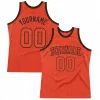 Aangepaste oranje stalen grijs-zwarte authentieke throwback basketball jersey 3D geprinte tanktops mannen persoonspersoonlijke team unisex top