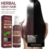 100 ml cheveux assombrissement pulvérisation anti-blanc les cheveux à base de plantes de plantes noir réduction