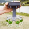 6 Shot Glass Dispenser Holder Party Beverage Drinking Games Bar Cocktail Wine Quick Filling Tool Carrier Caddy Liquor Dispenser