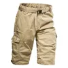 Casual Shorts Men Summer Camouflage Cotton Cargo Camo Short Pants Homme Without Belt Drop Calflength 240411