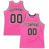 Custom Pink Black- Authentic Throwback Basketball Jersey 3D Printed Tank Tops Men Personlized Team Unisex Top