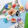 10pcs Kawaii Résine Caméra Résine Charms Pendants pour bijoux Faire un collier Collier Keychain Fidages d'artisanat DIY ACCESSOIRES