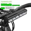 NEWBOLER BICYLY Light Front 8000mAh Bike Light 6000lumen Arectrage de lampe de poche imperméable USB CHARGEM