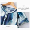 Robes de fête Fashion Fashion Blue Striped Floral Silk 23Spring Summer Ladies Sexy Office travail Dailywearwear Fairy Body Con Robe