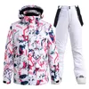 Men Mountain Ski Suit Waterproof Windproof Warm Ice Snow Set Snow Man Thermal Jacket Outdoor Winter Snowboard Suit Overalls Male