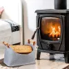 Firewood Mand vilt houten houders log brandwieltas zachte brandhoutdrager log draagtas met versterkte handgreep draagbaar vilt